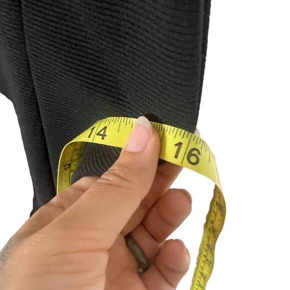 Talbots Black White Textured Short Sleeve Sheath Below Knee Dress Small Petite - Picture 9 of 10